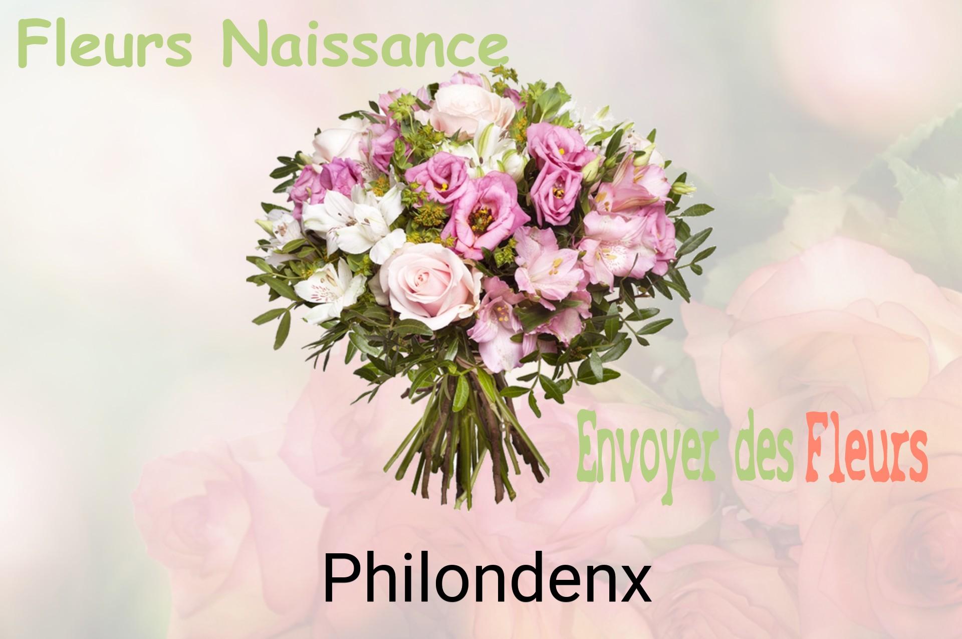 Bouquet de fleurs de naissance livré à Philondenx