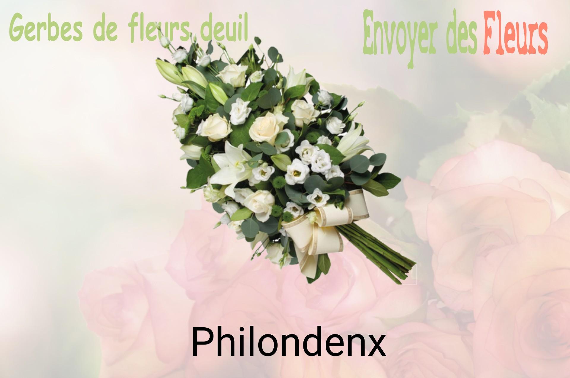 Gerbe de fleurs de deuil livrée à Philondenx